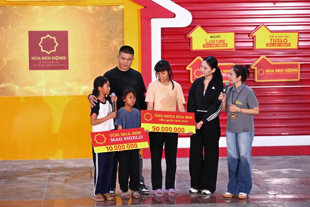 Gia đình em Lê Anh Ngọc Diễm giành giải nhất, vượt qua thử thách đặc biệt và mang về tổng 60 triệu từ Tập đoàn Hoa Sen